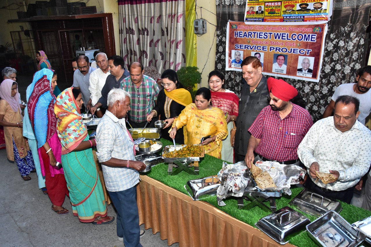 पंजाब रिफ्लैक्शन समाचार पत्र ने अलायंस क्लब जालंधर समर्पण के सहयोग से लगाया तीसरा मासिक लंगर