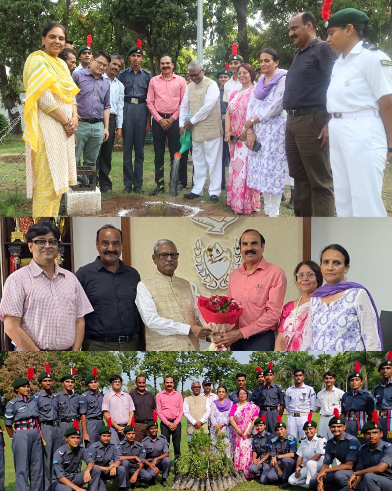 सत्य पाल जैन ने चंडीगढ़ में अपने पुराने कालेज में पेड़ लगाए